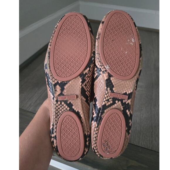 Tory Burch Minnie Travel Snake Print Ballet Flats Size 9 - Picture 5 of 7